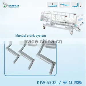 Central Locking Castors Modern Manual 3 Function Shake Hospital Bed in Pakistan thumbnail-5