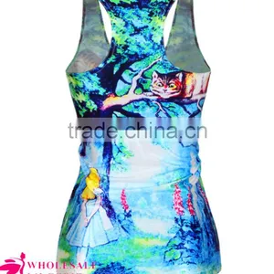 Floral Skull Printed Summer Tank Top Sexy Ladies Tank Top BX017 thumbnail-6