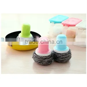 Kitchen Handle Pot Round Stainless Steel Wire Brush thumbnail-3