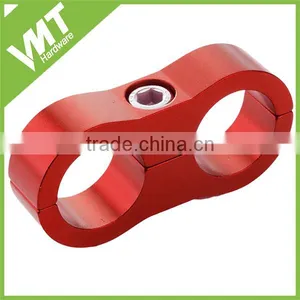 AN6 Anodized Black Braided Dual 2 Holes Hose Separator thumbnail-3