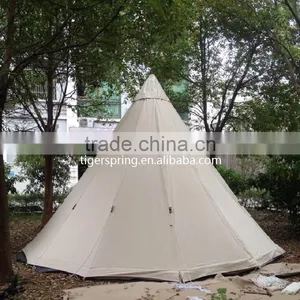 Folding Cotton Canvas Camping Tent Outdoor Luxury Bell Tent thumbnail-2