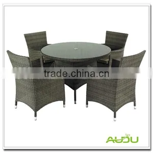 Audu Resin Wicker Outdoor Garden Artifical Rattan Dining Set thumbnail-1