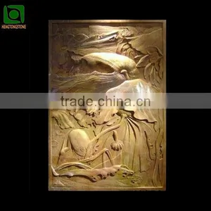 Natural Marble Leaf Relief Carving thumbnail-1
