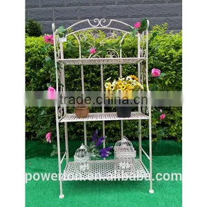Home Decorative 3-tier Outdoor Corner Shelf thumbnail-5
