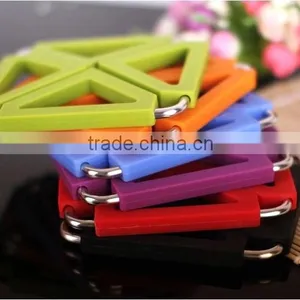 Silicone Stainless Steel Placemat Trivet Table Mat Heat Resistant for Bowl Plate Cup thumbnail-2