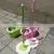 Telescopic Stainless Steel Rolling Magic Spin Mop Plus Bucket 2 Replace Mop Heads thumbnail-3