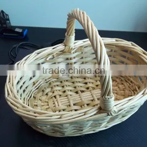 Handamde Wicker Gift Basket Decoration Kitchen Storage Basket Toy Basket With Handle thumbnail-1