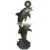 Resin Double Dolphin Statue for Garden Decoration thumbnail-1
