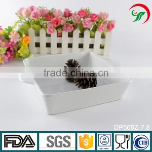 Hospitality Hotel Supply Ceramic Baking Dish Custom Logo Bakeware thumbnail-6