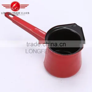 Red Color Enamel Coffee Pot/coffee Jug With Long Handle thumbnail-4
