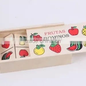 Intelligence Development Toy / Fruit Patterns Wooden Domino Toys for Children/chess Game thumbnail-1