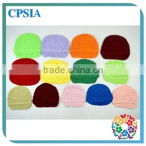 Promotion Solid Colors Baby Hat Summer Crochet Beanie Boy Funny Hats Baby Caps Child Hat thumbnail-1
