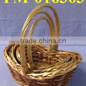 Boat Shaped Willow Basket for Flowers thumbnail-1