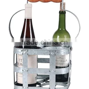 Wooden Handle 4 Pack Bottle Carrier thumbnail-1