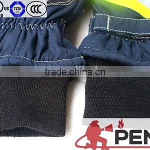 Fire Fight Gloves Elastic Cuff Good Grasping Cowhide Palm Colorful Flame Retardant Hand Fingers Protected Preventing Burnt thumbnail-5