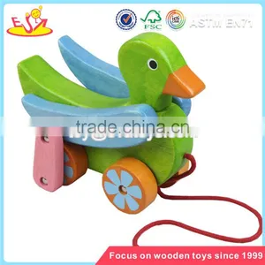 Wholesale Beautiful Pull Wooden Train Toy New Product Baby Pull Wooden Animals Train Toy W05B055 thumbnail-4