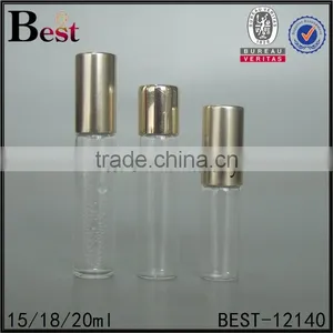 Cosmetic Packaging High Quality Clear Tube Glass Roll Bottle Roll on Perfume Bottle With Gold Cap Best Sellers China thumbnail-1