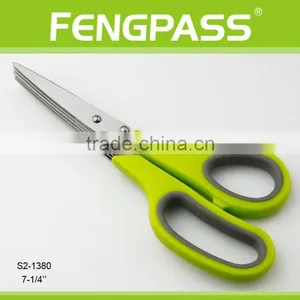 S2-1380 Hot Sell LFGB Standard Kitchen Cutting Multi- 5 Blades Herb Scissors thumbnail-1