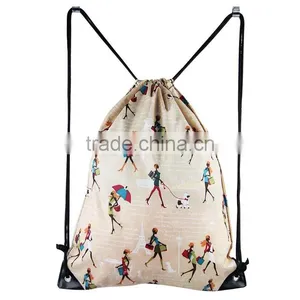 Hot Sales New Recycle Nylon Drawstring Bags With Reflective Corners thumbnail-3