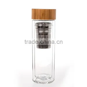 Promotion Gfit High Borosilicate Glass Sport Water Bottle / Glass Tea Bottle / Tea Infuser Bottle thumbnail-2