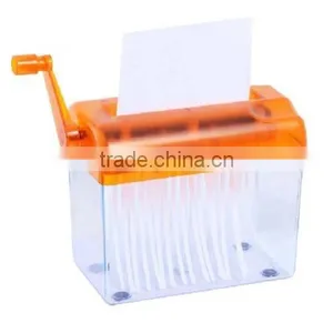 New 4 Color Mini Hand Wind Portable Mechanic Paper Shredder Office Home School thumbnail-1