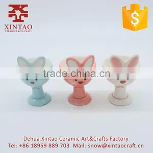 High Quality Promotion White Ceramic Decorative Egg Cups for Gifts and Tableware thumbnail-4