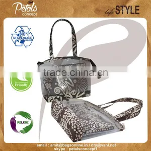 Hot Selling See Through Pvc / 10 Oz Canvas Tote Bag With Pouch thumbnail-4