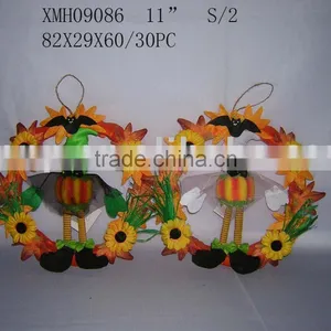 Scarecrow Gost Halloween Wreath thumbnail-1