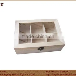 Personalized Wood Coffee Box With Glass Lid thumbnail-3