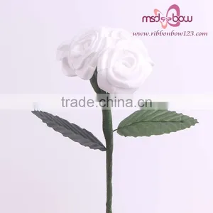 White Satin Ribbon Bridesmaid Bouquets thumbnail-1