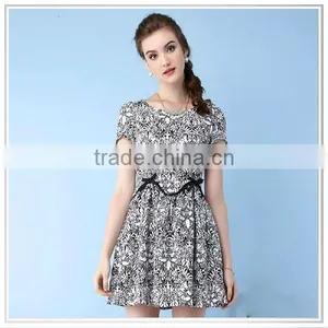2014 Hot Selling Digital Print Fashion Silk Dress thumbnail-1
