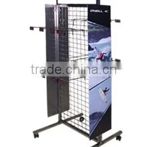Practical Double Sided Floor Wire Mesh Display Racks and Stands thumbnail-2