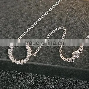 Sterling Silver Jewelry Necklace 925 Silver Circle Pendant Necklace thumbnail-2