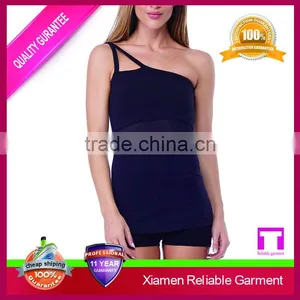 Custom Fashion Bodybuilding Sports Fitness One Shoulder Tank Tops for Sale thumbnail-1
