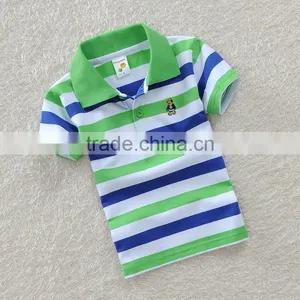 New Design Custom Boy Fancy Shirt Stripe Polos Colorful Polo Shirt thumbnail-5
