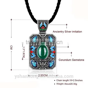 Bohemia Necklace Fashion Chinese Ancient Silver Pendant Wholesale thumbnail-4
