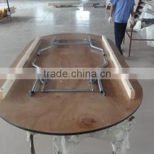 High Quality Plywood Folding Long Table/plywood Rectangular Banquet Table thumbnail-5
