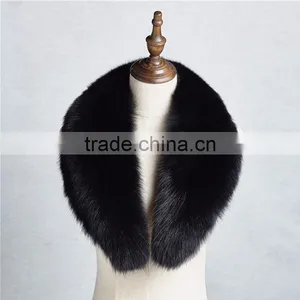 Myfur Wholesale Black Color Real Fox Fur Collar For Women Winter Coat thumbnail-1