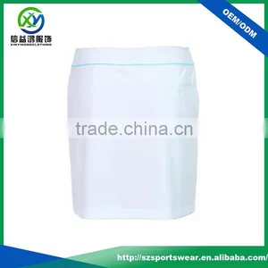 OEM Custom Blank Fashion Lady Tennis Dress, White Color Sport Skirt thumbnail-1