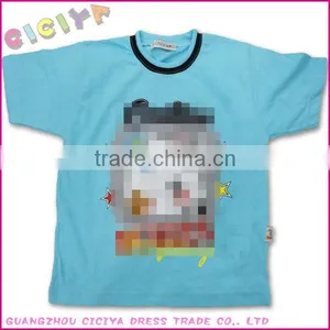 Custom Wholesale 2015 Latest Summer Short Sleeve Printed Designs Baby Boys Tshirt thumbnail-1