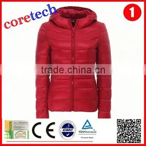 Fashion Customized Red Outdoor Down Jacket Factory thumbnail-1