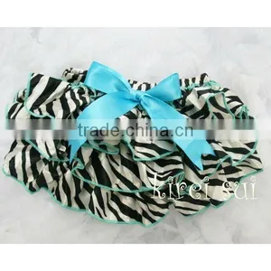 Baby Blue Zebra Satin Ruffles Panties Bloomers BSZ8 thumbnail-1