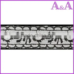 Swimming Wear Use Black Embroidery Organza Ribbon Lace thumbnail-4