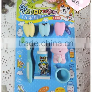 Cute 3D Tooth Baby Wash Shape Erasers Set thumbnail-4
