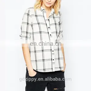 Checked Detail Long Sleeve Maternity Shirt thumbnail-4