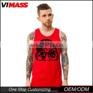 New Cotton Sleeveless Mens Custom Gym Tank Top thumbnail-2