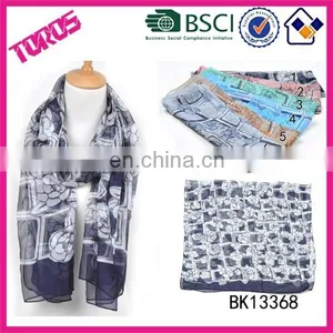 Beach Pareo, Chiffon Scarf, Chiffon Shawl thumbnail-1