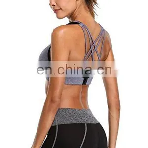 WorkOut CrossBack Padded Running Yoga Activewear Bra thumbnail-3