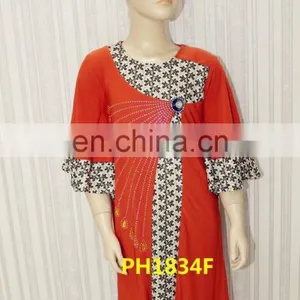 Dubai Fashionable Muslim Designer Kids Wear Abaya Dress thumbnail-4