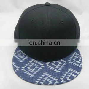 100% Acrylic 6 Panel Flat Brim Snapback Cap With Custom Embroidery Logo thumbnail-6